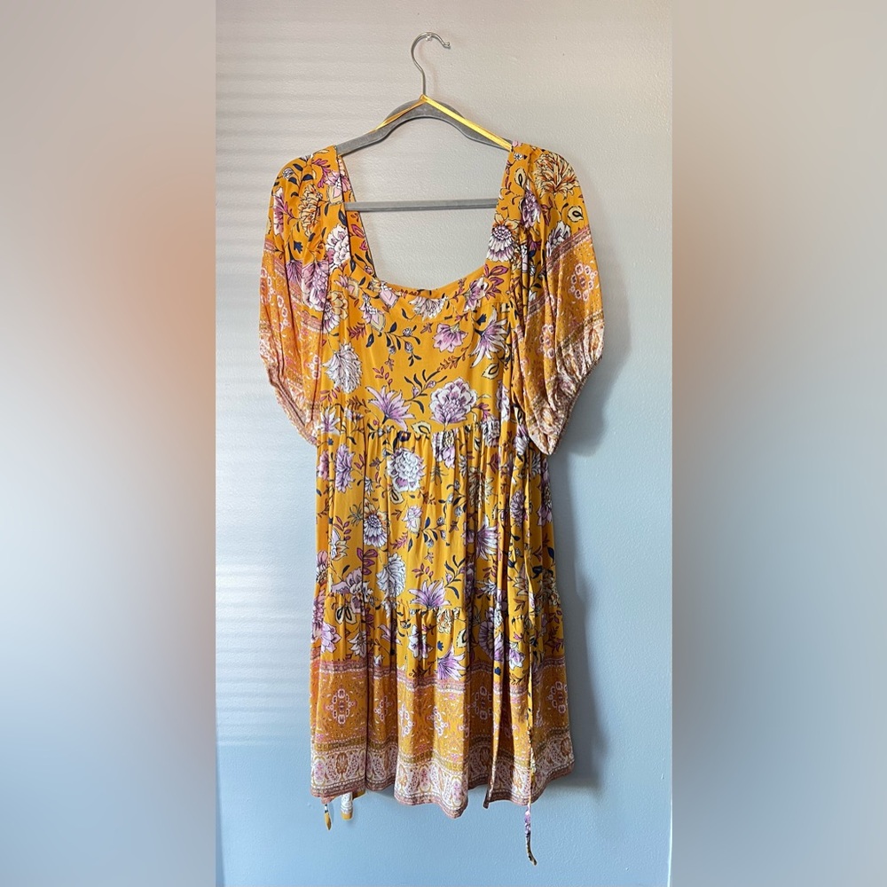 Cato’s | Women’s | Large | Floral Yellow Boho Dress
